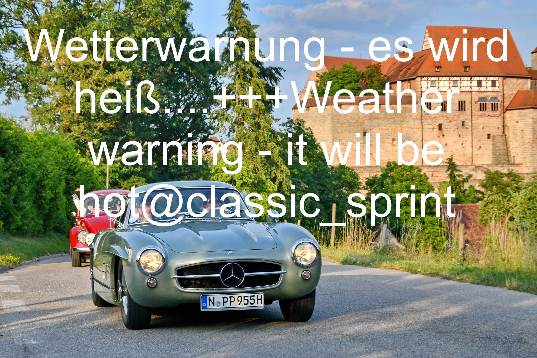www.classic-sprint.de | 21.-23.06.2024Wetterwarnung Classic Sprint. Bitte gewöhnt euch nicht an das schlechte Wetter gerade. Zum Classic Sprint wird es heiß und schön. +++Weather warning for the Classic Sprint. Please don't get used to the bad weather right now. It will be hot and beautiful for the Classic Sprint.<a href="https://www.instagram.com/explore/tags/classic/" target="_blank">#classic</a> <a href="https://www.instagram.com/explore/tags/classiccar/" target="_blank">#classiccar</a> <a href="https://www.instagram.com/explore/tags/gullwing/" target="_blank">#gullwing</a> <a href="https://www.instagram.com/explore/tags/race/" target="_blank">#race</a> <a href="https://www.instagram.com/myvalor_mein_edelmetall/" target="_blank">@myvalor_mein_edelmetall</a> <a href="https://www.instagram.com/trisor/" target="_blank">@trisor</a>.de <a href="https://www.instagram.com/laemmermann/" target="_blank">@laemmermann</a>.insektenschutz <a href="https://www.instagram.com/Hiscox/" target="_blank">@Hiscox</a> Classic Cars